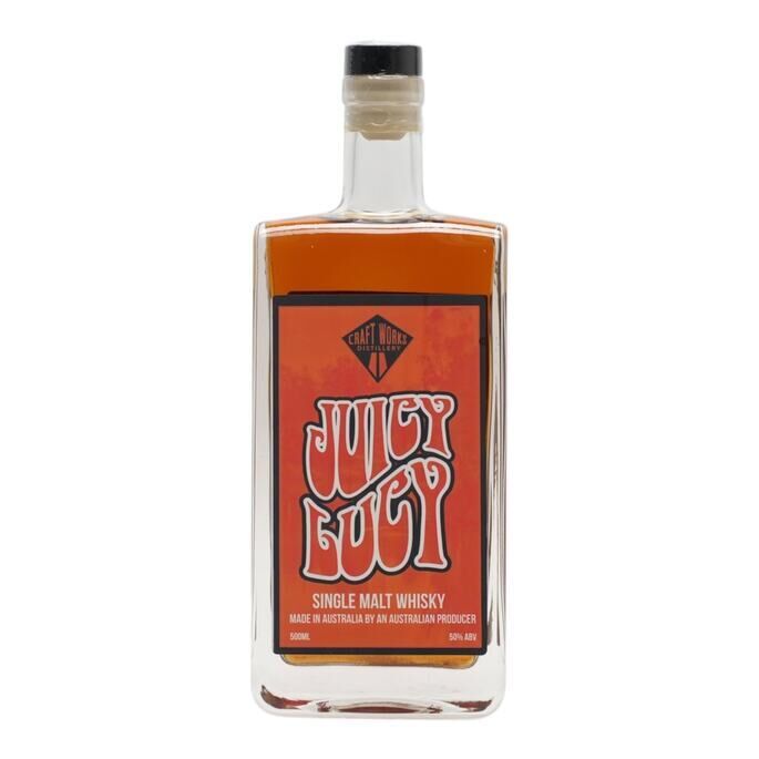 Craft Works Juicy Lucy, Botrytis Wine Cask, 50% whisky bottle