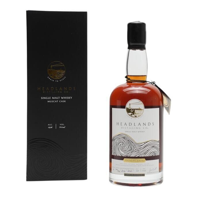 Headlands Muscat Cask #6 Year Old, Ex-Bourbon & French Oak Muscat Cask, Batch No. 10, 2024, 46% whisky bottle