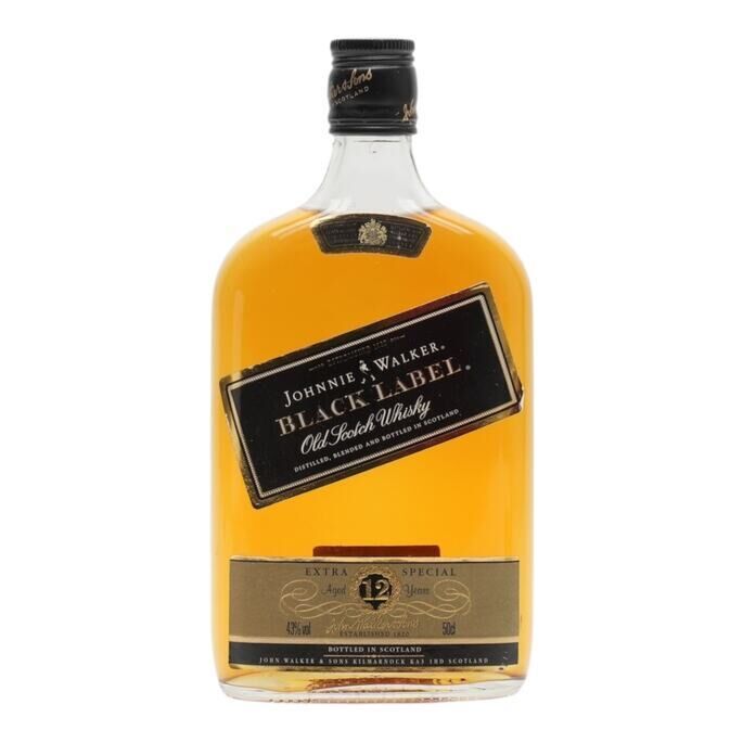 Johnnie Walker Black Label 12 Year Old, 43%, 50cl whisky bottle
