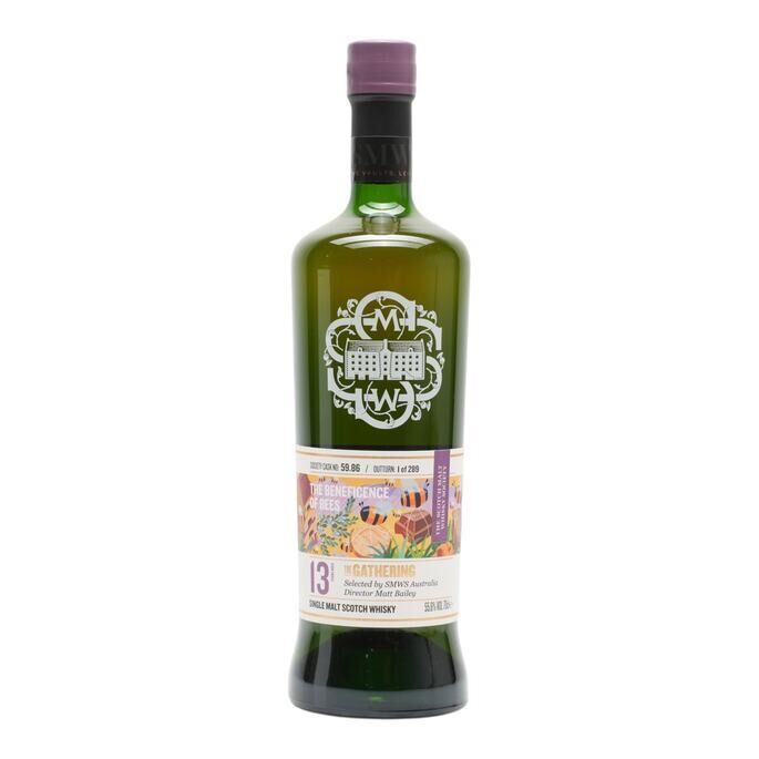 Teaninich The Beneficence of Bees 13 Year Old, Bourbon Cask, Cask #59.86, 2011, The Scotch Malt Whisky Society, 55.7% whisky bottle
