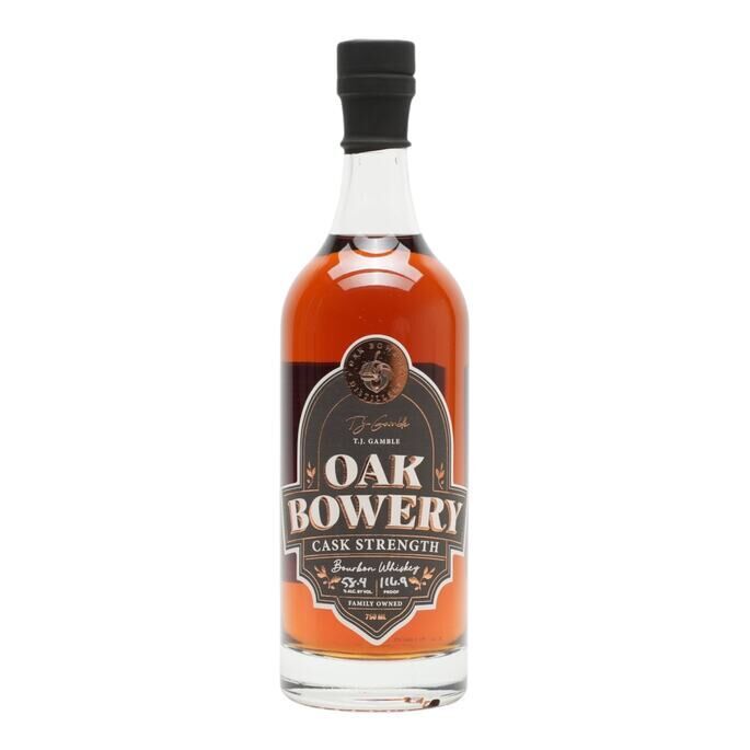 Oak Bowery Cask Strength Bourbon, Batch No. 1, 58.4% whisky bottle