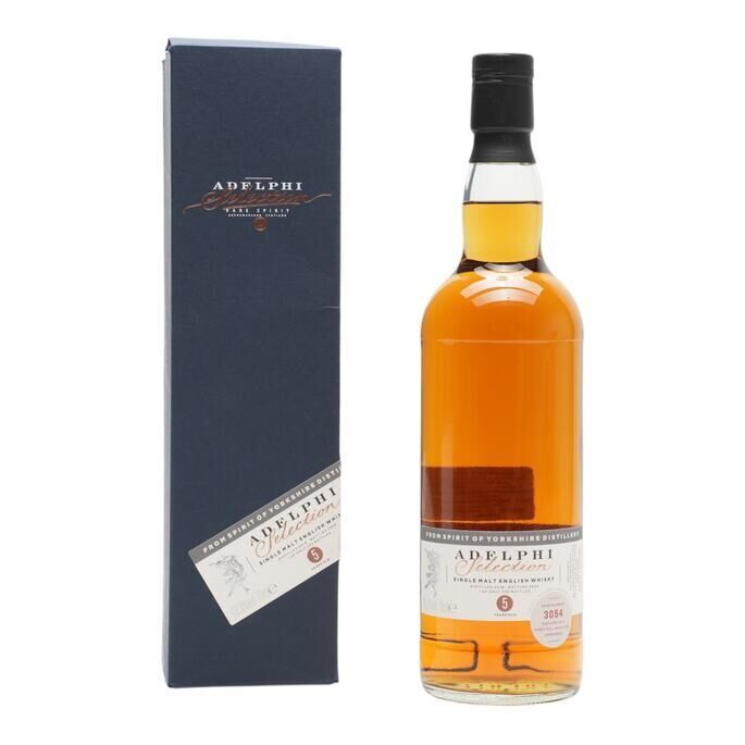 Spirit of Yorkshire Adelphi Selection 5 Year Old, Moscatel Cask, Cask #3054, 2018, Adelphi, 48% whisky bottle