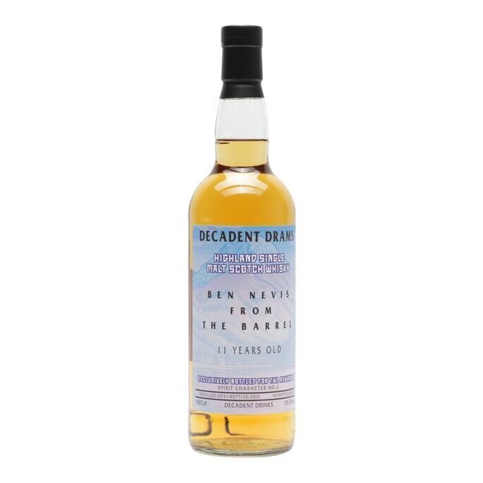 Ben Nevis Decadent Drams 11 Year Old, Barrel Cask, Cask #2, 2013, Decadent Drinks, 53.3% whisky bottle