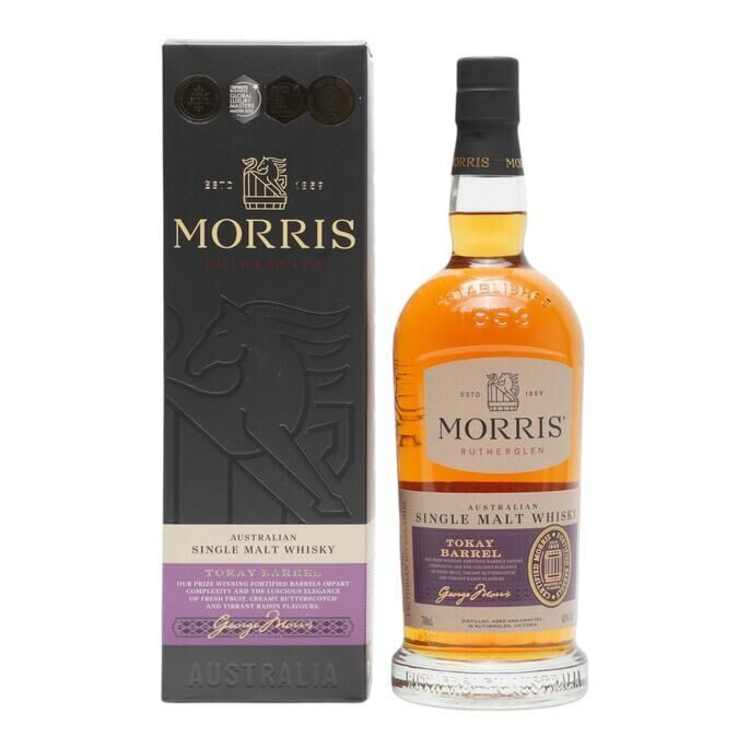 Morris Australian Single Malt Tokay Barrel, Red Wine French Oak & Tokay Cask, 48% whisky bottle
