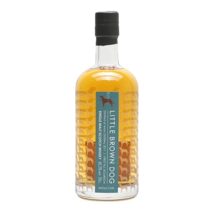 Arran Little Brown Dog 9 Year Old, Bourbon Cask, 2011, Little Brown Dog, 60.3% whisky bottle
