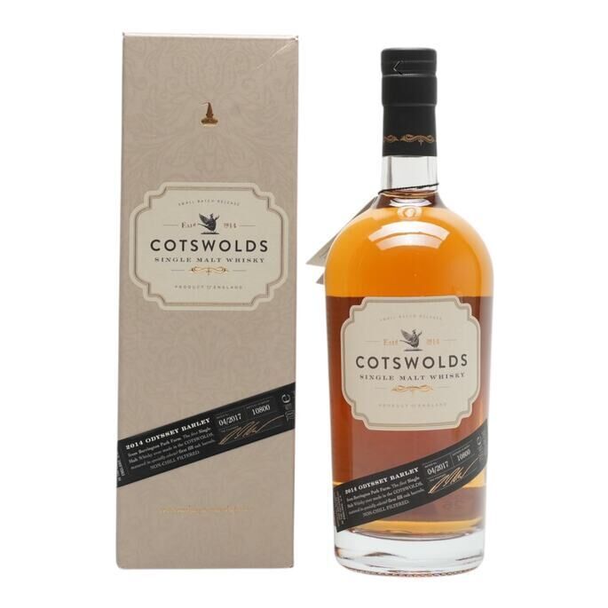 Cotswolds Odyssey Barley 4 Year Old, Bourbon & STR Red Wine Cask, 2018, 46% whisky bottle