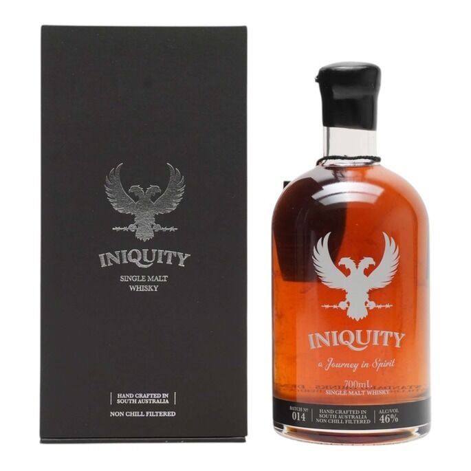 Iniquity, Sherry & Wine Cask, Batch No. 014, 2019, 46% whisky bottle