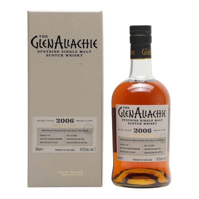 Glenallachie 16 Year Old, Oloroso Puncheon Cask, Cask #1410, 2022, 59.3% whisky bottle