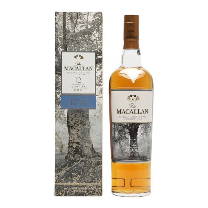 Macallan Fine Oak Limited Edition 12 Year Old, American Sherry & Bourbon & European Cask, 40% whisky bottle