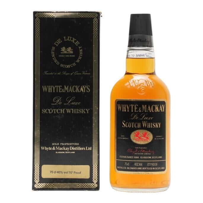 Whyte & Mackay De Luxe, 40% whisky bottle
