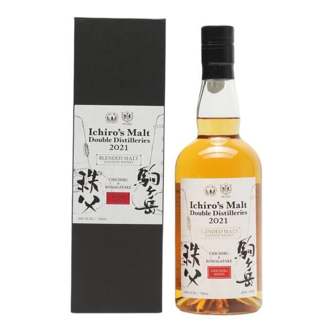 Ichiro's Malt Double Distilleries, Bourbon & American Oak & Sherry Cask, 2021, 53% whisky bottle