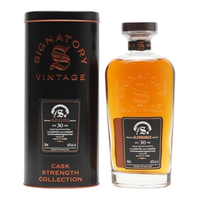 Glenburgie Symington's Choice 30 Year Old, Amontillado Sherry Cask, Cask #212, 1995, Signatory Vintage, 48.3% whisky bottle