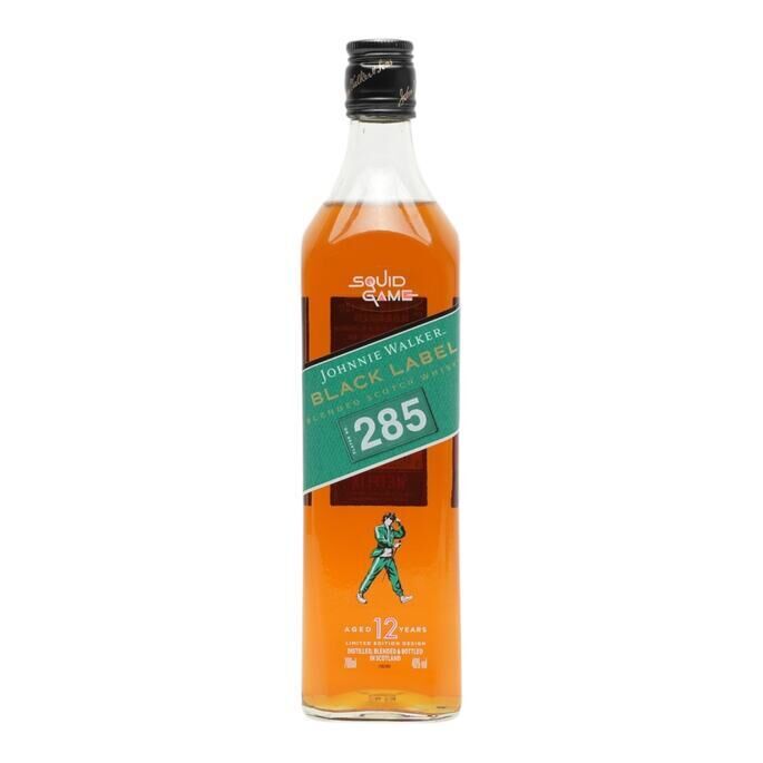 Johnnie Walker Black Label Squid Game Player 285 12 Year Old, 2024, 40% whisky bottle