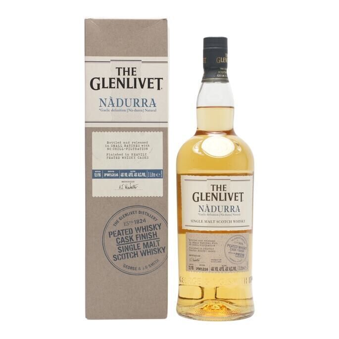 Glenlivet Nàdurra Peated Whisky Cask Finish Batch No. PW1216, 48% whisky bottle