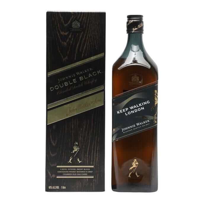 Johnnie Walker Double Black Keep Walking London, 40% whisky bottle