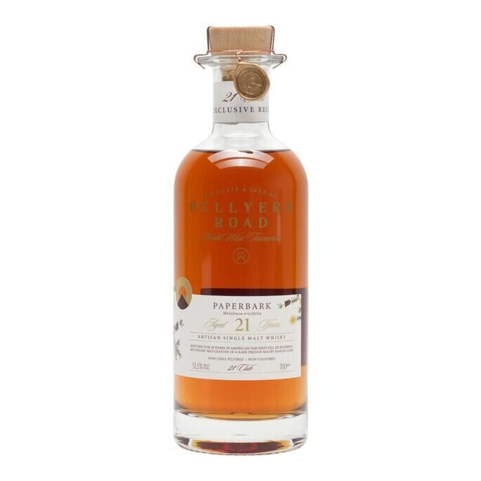 Hellyers Road Paperbark 21 Club Exclusive Release No. 4 21 Year Old, Bourbon & Maury Rancio Cask, 2023, 51.5% whisky bottle