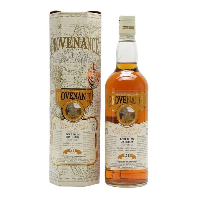 Port Ellen Provenance 21 Year Old, Sherry Cask, 2004, Douglas McGibbon, 46% whisky bottle