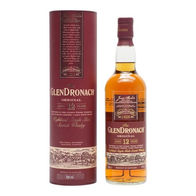 Glendronach Original 12 Year Old, Sherry Cask, 2020, 43% whisky bottle